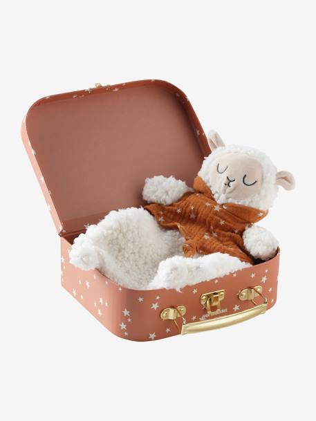 Baby Geschenk-Set: Schaf-Schmusetuch & Köfferchen beige 2