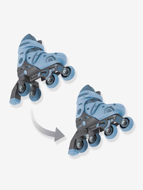 Mitwachsende Kinder 2-in-1-Inlineskates LEARNING GLOBBER blau+rosa 3