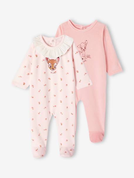 2er-Pack Baby Samt-Strampler Disney Animals rosa 1