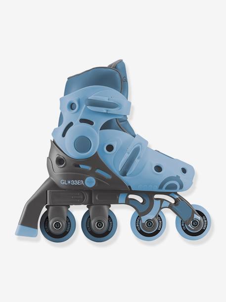 Mitwachsende Kinder 2-in-1-Inlineskates LEARNING GLOBBER blau+rosa 2