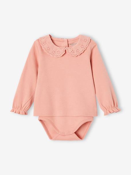 2er-Pack Baby Shirtbodys mit langen Ärmeln, Bio-Baumwolle rosa 2