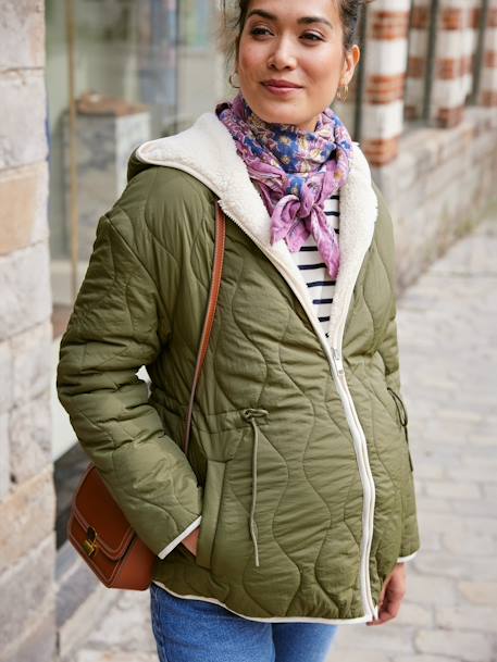 Wendbare Umstandsjacke / Tragejacke ENVIE DE FRAISE mit Recycling-Polyester khaki 1