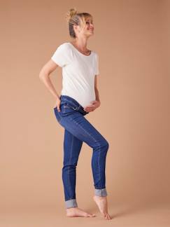 Umstandsmode-Umstandsjeans-Skinny-Umstandsjeans, Seamless-Bund WATERLESS ENVIE DE FRAISE, Bundweite verstellbar