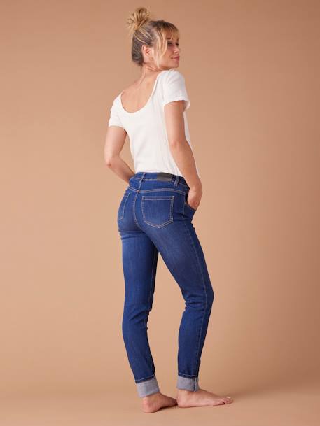 Skinny-Umstandsjeans, Seamless-Bund WATERLESS ENVIE DE FRAISE, Bundweite verstellbar dark blue+schwarz 3