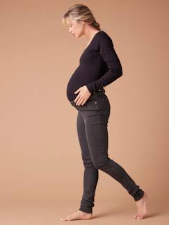 Umstandsmode-Umstandsjeans-Skinny-Umstandsjeans, Seamless-Bund WATERLESS ENVIE DE FRAISE, Bundweite verstellbar