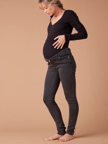 Skinny-Umstandsjeans, Seamless-Bund WATERLESS ENVIE DE FRAISE, Bundweite verstellbar dark blue+schwarz 6