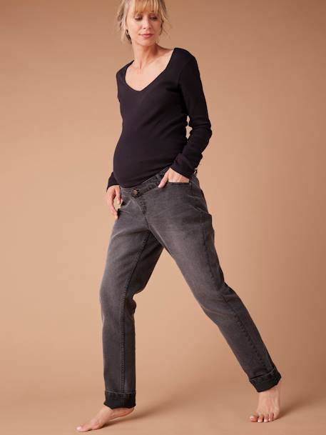 Slim-Fit-Umstandsjeans, Seamless-Bund WATERLESS ENVIE DE FRAISE, Bundweite verstellbar dark blue+grau 9