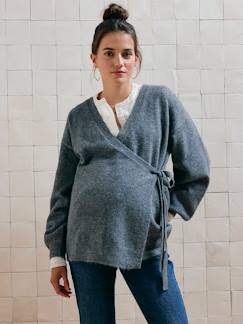 Umstandsmode-Pullover & Strickjacken-Cardigan in Wickelform für Schwangerschaft und Stillzeit