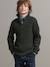 Kinder Pullover mit Lammwolle und Troyerkragen CYRILLUS khaki 5