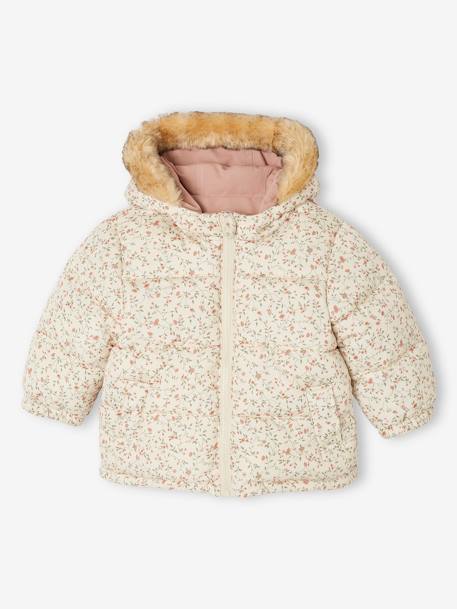 Wendbare Baby Winterjacke mit Recycling-Polyester altrosa 1