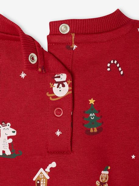 Baby Weihnachts-Geschenkset: Sweatshirt & Mütze rot 5