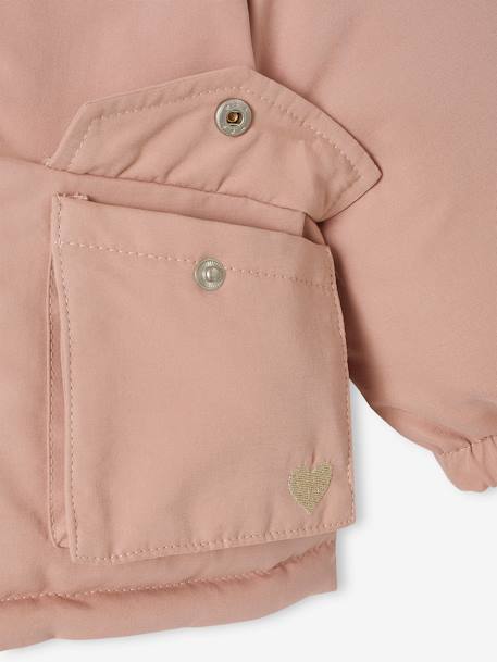 Wendbare Baby Winterjacke mit Recycling-Polyester altrosa 6