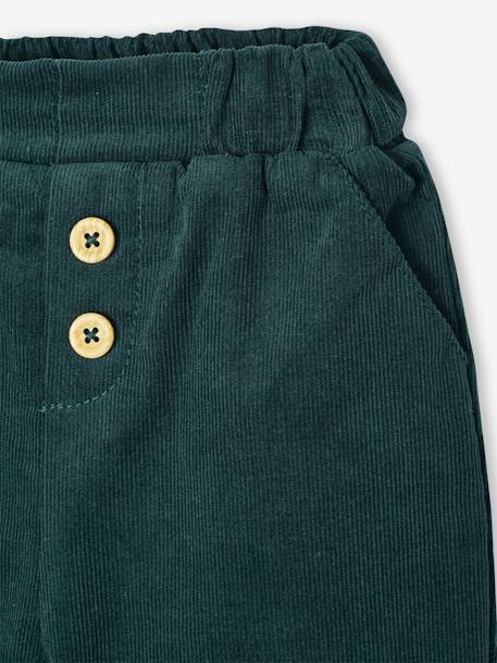 Baby Cordhose mit Fleecefutter tannengrün 3