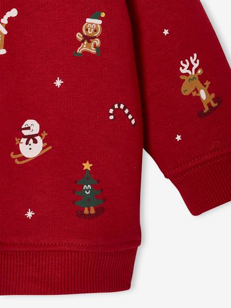 Baby Weihnachts-Geschenkset: Sweatshirt & Mütze rot 3