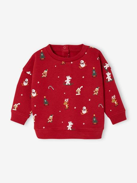 Baby Weihnachts-Geschenkset: Sweatshirt & Mütze rot 7