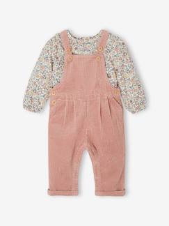 -Mädchen Baby-Set: Bluse & Latzhose