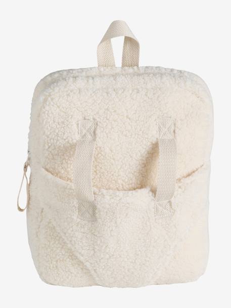 Puppen-Tragerucksack, Teddyfleece MINI COCOON wollweiß 2