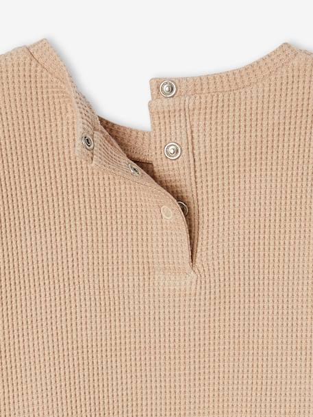 Jungen Baby Shirt aus Waffelpikee beige 4