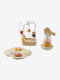 Spielzeug-3-teiliges Baby Lernspielzeug-Set, Holz FSC®