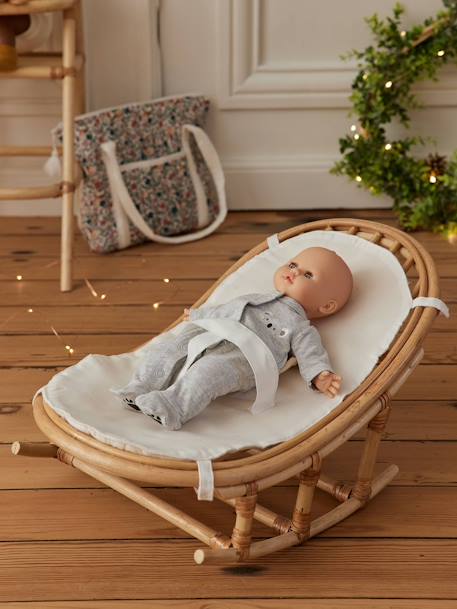 Puppenwippe aus Rattan MINI BOHO beige 1