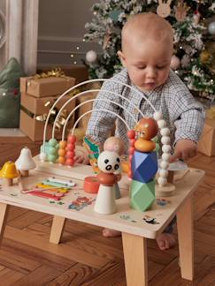 Spielzeug-Baby-Musik-Kinder Activity-Tisch mit Musik HAPPY ANIMALS, Holz FSC®