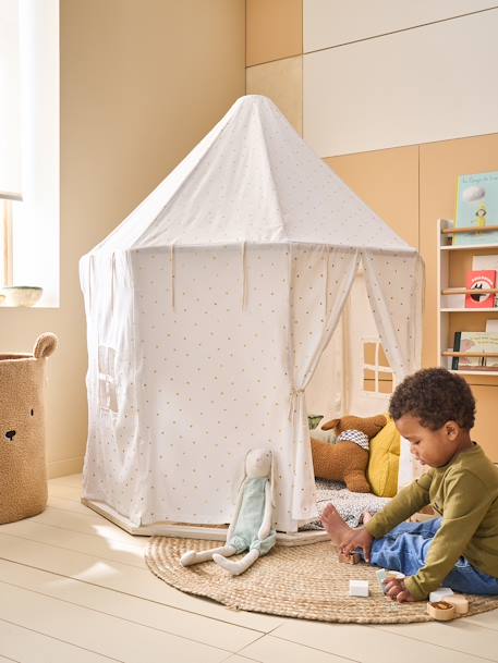 Kinder Zirkus-Spielzelt, sechseckig mit Holz FSC® weiß 5