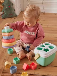 Spielzeug-Baby Geschenk-Set: Sortierbox & Stapelturm