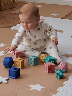 Spielzeug-Baby-Baby Sensorik-Spielzeug, 6 Würfel & 4 Bälle