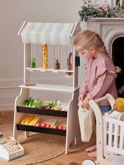 Spielzeug-Kinder Marktstand mit Obst und Gemüse, Holz FSC®