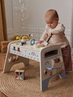 Spielzeug-Baby-Mitwachsende Baby Activity-Werkbank aus Holz FSC®