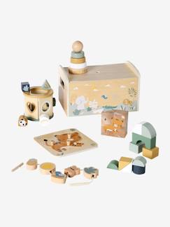 Spielzeug-Baby-Tasten & Greifen-Baby Spielzeug-Set mit Tiermotiven, Holz FSC®