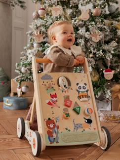 Spielzeug-Baby-Baby Lauflernwagen HAPPY ANIMALS aus Holz FSC®