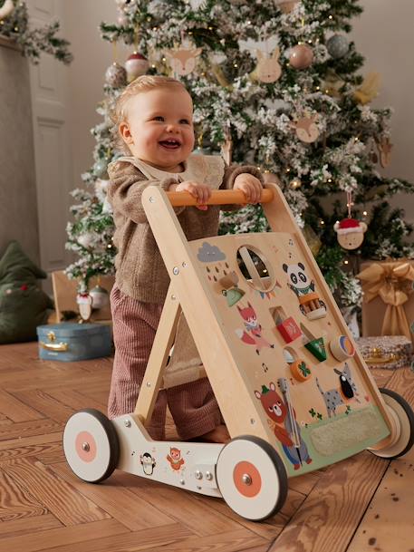 Baby Lauflernwagen HAPPY ANIMALS aus Holz FSC® natur 5