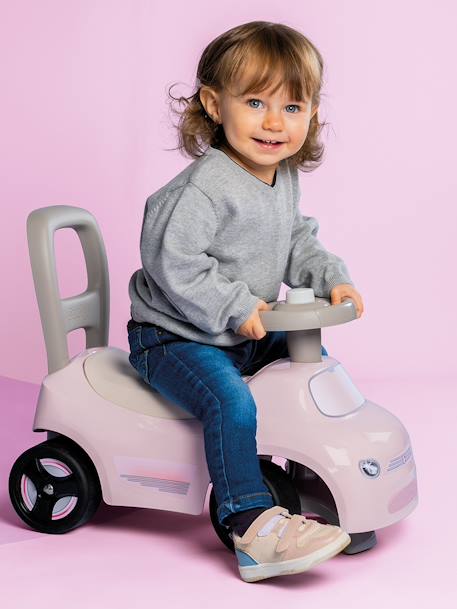 Kinder 2-in-1-Rutschfahrzeug/Lauflernwagen, Mein erstes Auto SMOBY rosa+rot 2