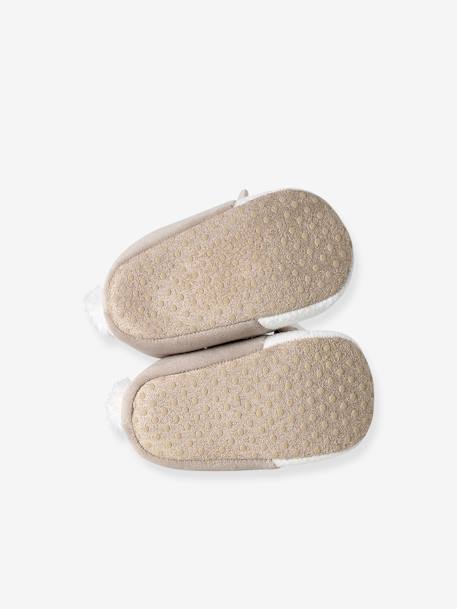 Weihnachtliche Baby Krabbelschuhe RENTIER beige 4