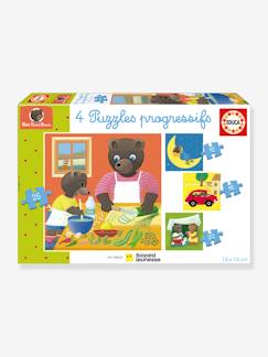 Spielzeug-Lernspielzeug-Puzzles-4er-Set Kinder Puzzles KLEINER BRAUNBÄR EDUCA, 15-25 Teile