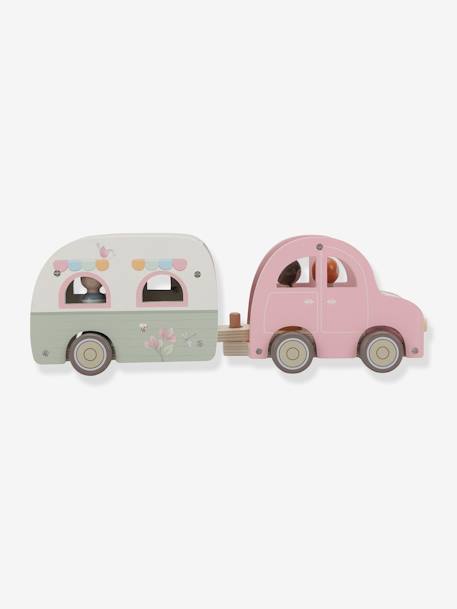 Baby Spielauto mit Wohnwagen LITTLE DUTCH, Holz mehrfarbig 4