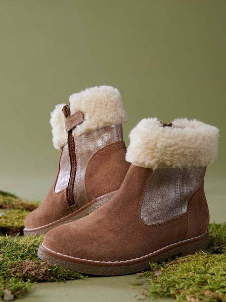 Mädchen Warmfutter-Boots mit Reißverschluss camel 8