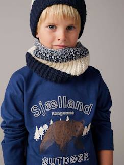 Jungenkleidung-Shirts, Poloshirts & Rollkragenpullover-Shirts-Jungen Shirt mit Natur-Print und Recycling-Baumwolle