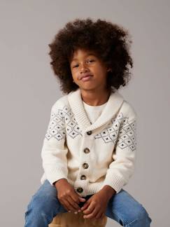 Jungenkleidung-Pullover, Strickjacken, Sweatshirts-Strickjacken-Jungen Strickjacke mit Jacquard-Motiven