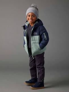 Jungenkleidung-Jacken & Mäntel-Jungen Steppjacke mit Kapuze, Recycling-Polyester