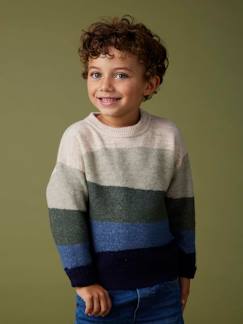 Jungenkleidung-Pullover, Strickjacken, Sweatshirts-Flauschiger Jungen Pullover im Colorblock-Style