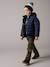 Jungen Wende-Steppjacke mit Teddyfleece, Recycling-Polyester-Wattierung marine+tannengrün 2