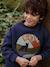 Jungen Sweatshirt mit Fleecefutter und Wolfprint Oeko-Tex nachtblau 1