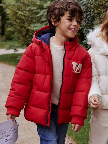 Jungen Steppjacke im College-Stil mit Recycling-Polyester marine+rot 6