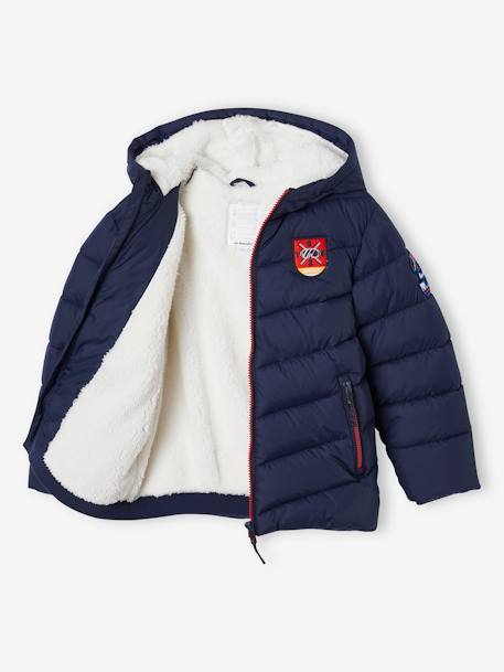 Jungen Skijacke mit Fleecefutter und Recycling-Polyester marine 2