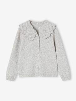 Maedchenkleidung-Festlicher Mädchen Cardigan mit Strass-Kragen