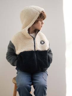 -Jungen Teddyfleecejacke mit Kapuze