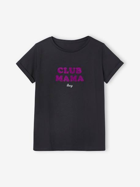 Bio-Kollektion: T-Shirt für Schwangerschaft & Stillzeit CLUB MAMA, personalisierbar anthrazit 4