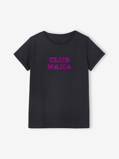 Bio-Kollektion: T-Shirt für Schwangerschaft & Stillzeit CLUB MAMA, personalisierbar anthrazit 5